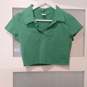Aritzia Green Crop Top